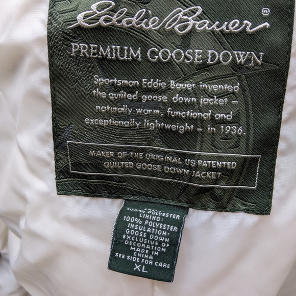 Eddie Bauer White Goosedown Vest Size XL Extra-Large - Picture 3 of 4